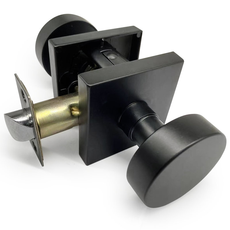 Passage (Hall & Closet) Round Knob, Black