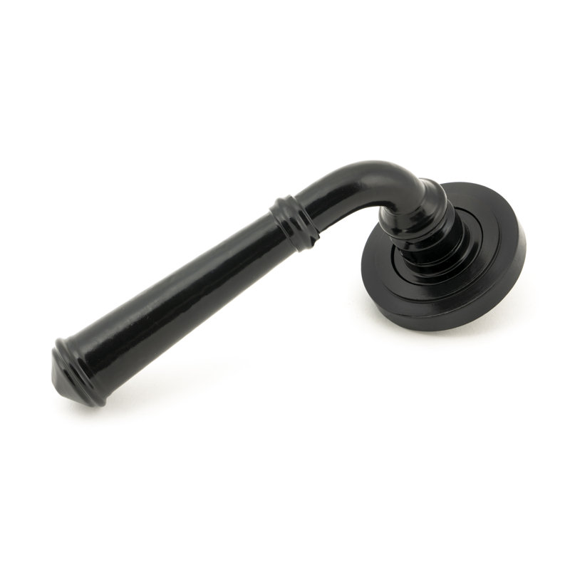 Regency Lever on Rose Set (Art Deco), Black