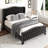 Mieya Velvet Upholstered Platform Bed Frame with Button Tufted Wingback Headboard and Footboard-69652661-90342260