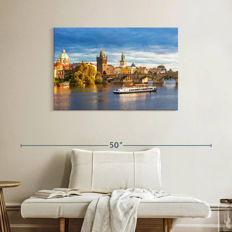 Vue pittoresque de Prague, H 26 po x l 39 po