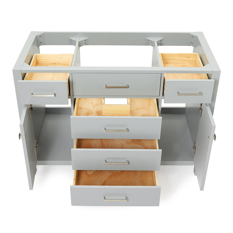 Base de meuble-lavabo simple Petrel de 48 po seulement, Gris