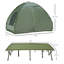 Lit de camp pliable pour 2 personnes avec tente, couvre-lit et matelas gonflable épais Outsunny