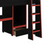 Lit mezzanine double avec bureau intégré-1047947225
