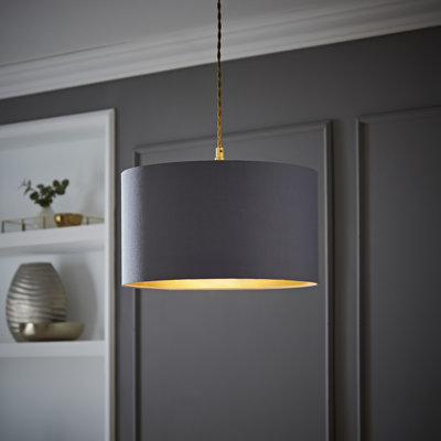 20 cm H Drum Cotton Pendant Shade ( Uno )