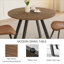 Ensemble de table de salle à manger ronde, table de cuisine moderne avec chaises-95382615-116817781-116817782