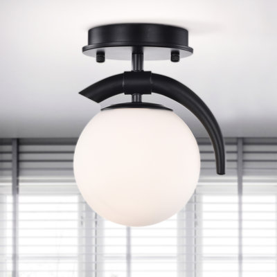 Glass LED Semi Flush Mount