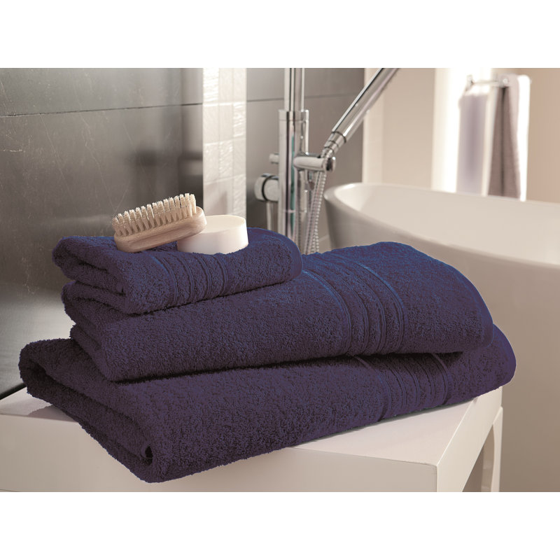 Midweight Bath Towel, Blue, Bath Sheet - 4 Pack