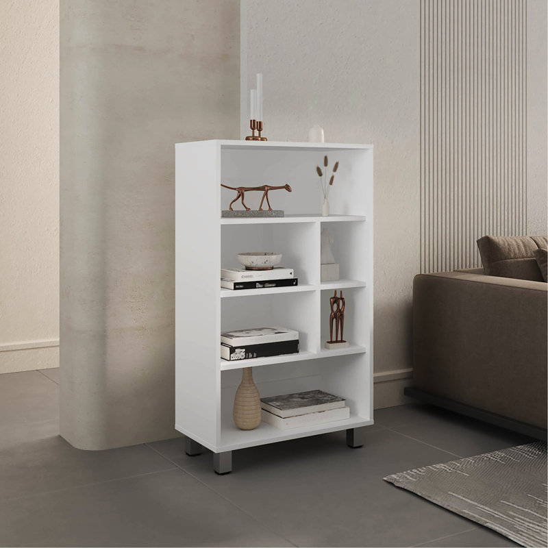 Armoire blanche avec 4 tablettes et 6 tablettes pour une utilisation durable de 40 po de hauteur avec option de rangement pratique