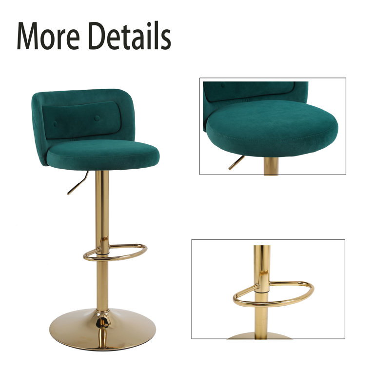 Tabouret de bar à hauteur réglable, Vert
