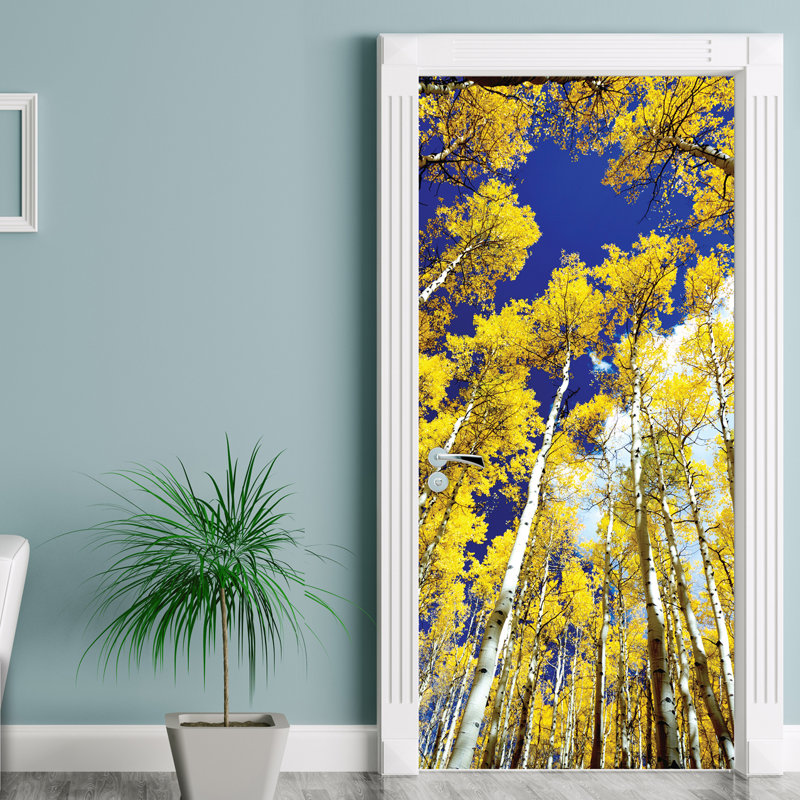 Birch Sky Door Sticker