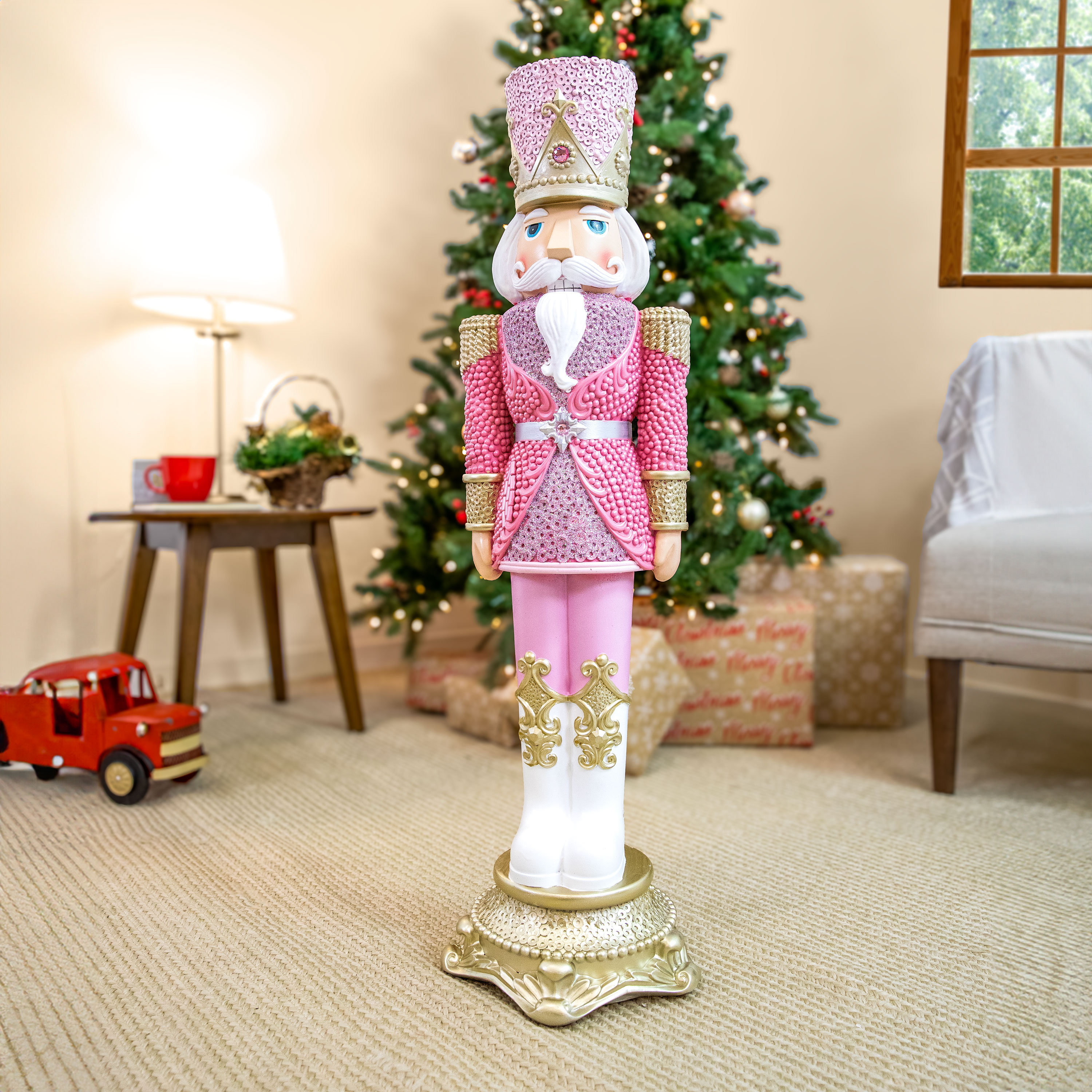 The Holiday Aisle® Kenneth the Princely Christmas Statue - 37" H & Reviews | Wayfair