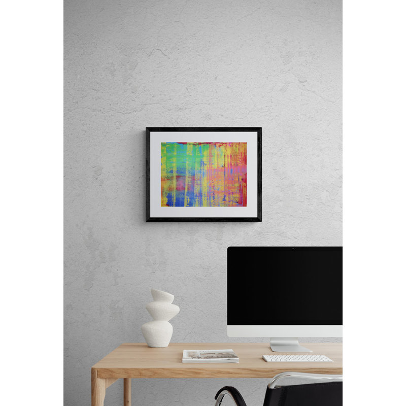 Untitled 211- Homage To Gerhard by Drew Gaffney, Black Framed Paper, 20" H x 16" W