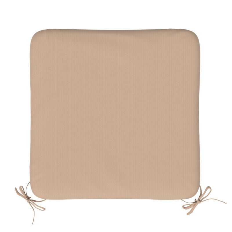 Outdoor Square Dining Chair Cushions, 3" Foam Replacement Cushion, 4, Beige