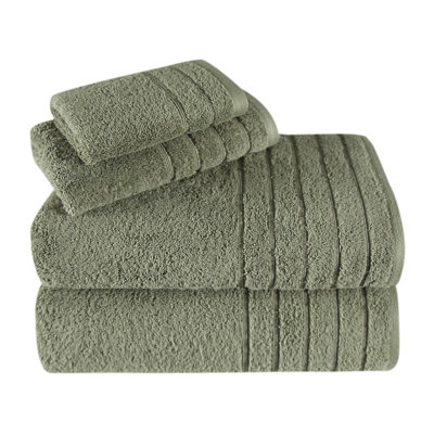 Shantae 100% Turkish Cotton Towel Set - Piece, Plush, Lightweight, and Highly Absorbent - Set of 4