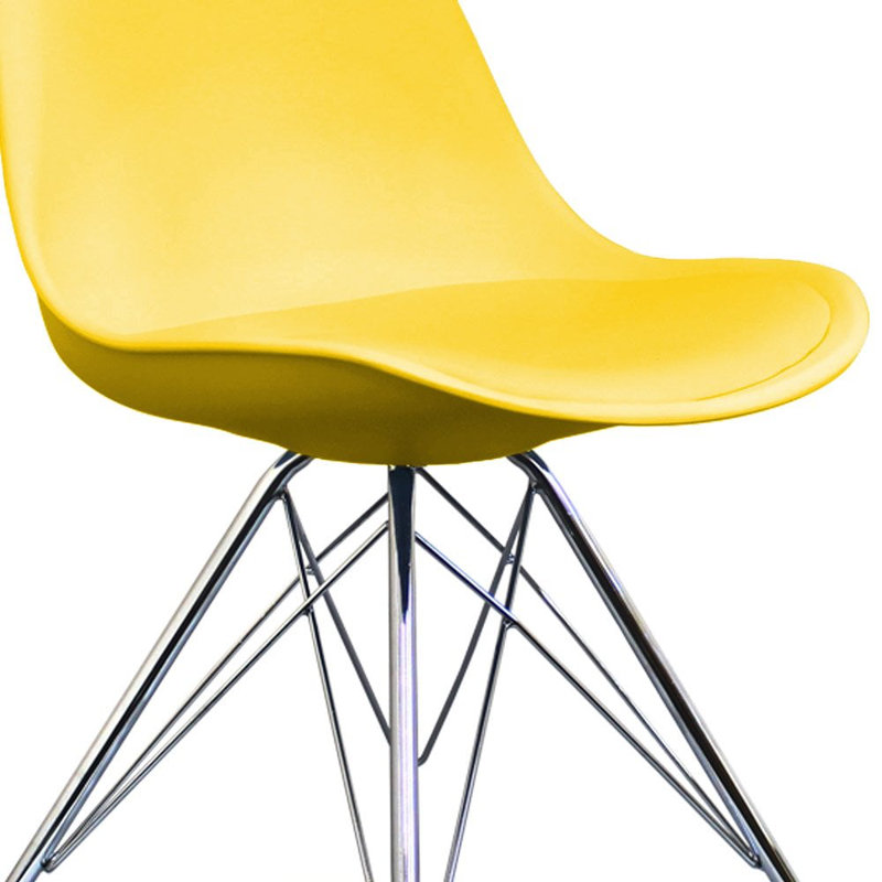 Topeka 45cm H Upholstered Side Chair, Yellow