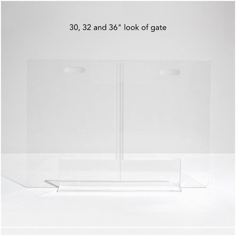 Low Clear Pet Gate Panel, 30" H x 32" W