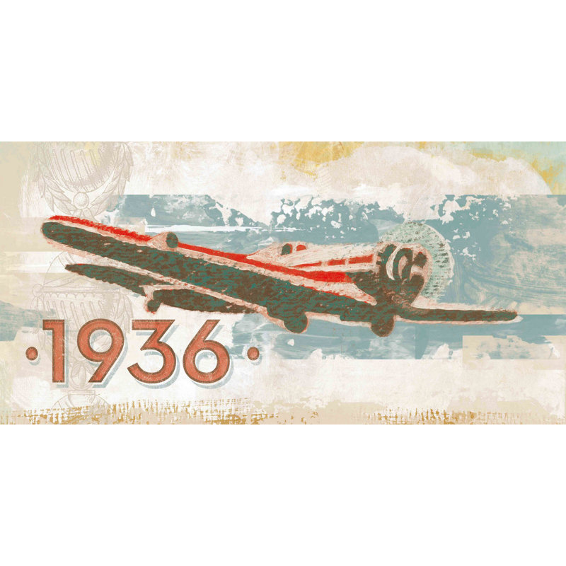 Vintage Plane 1936 by Alan Hopfensperger - Wrapped Canvas Print, 45cm H x 91cm W x 3.8cm D