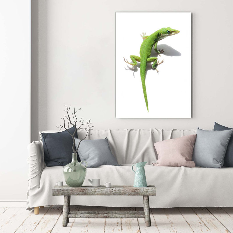 Green Lizard - Wrapped Canvas Print