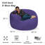 Fauteuil à billes - Fauteuil à billes rond rembourré en mousse à mémoire de forme avec housse amovible et lavable à la machine - Fauteuil à billes avec housse en microfibre douce - Plusieurs tailles et plusieurs tissus lavables à la machine-2145937786-2127524633