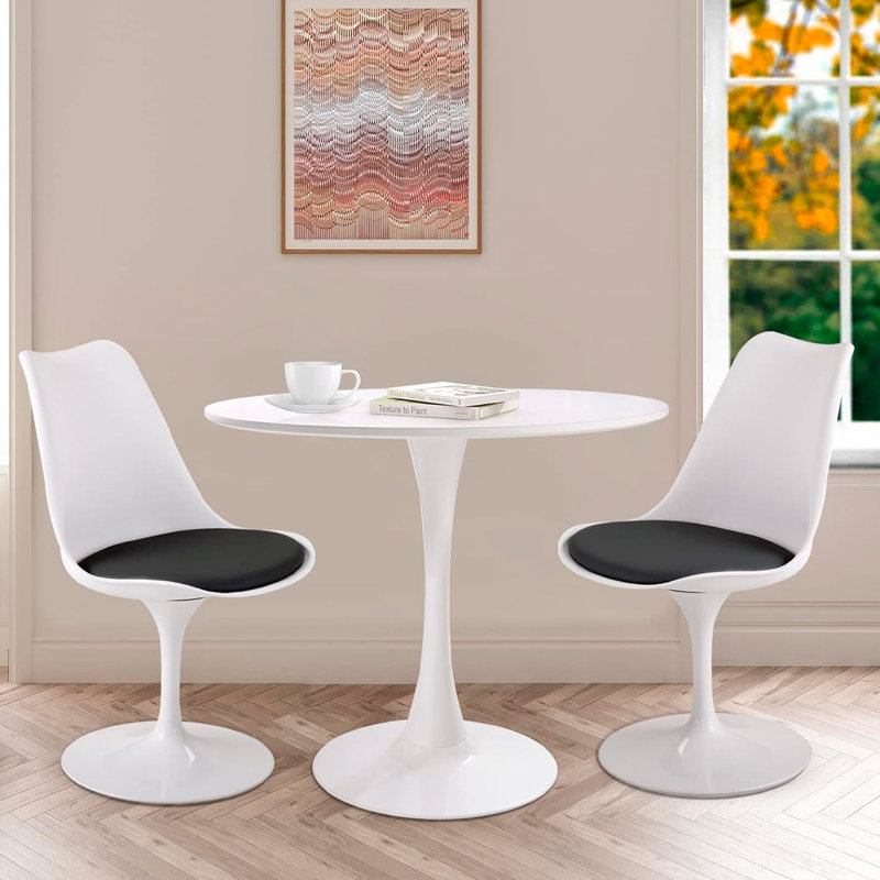 Chaise d'appoint rembourrée noire Wommack, Noir