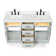 Tidworth 60'' Solid Wood Double Bathroom Vanity with 1.5'' White Quartz Top, Rectangular Sinks