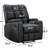 Parenti 33.5" Wide Faux Leather Soft Backrest Manual Release Recliner with Massage & Storage & Cup Holder-1016954885