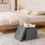 Quirrels 38 cm W Linen Square Cube Ottoman with Storage-2017843725