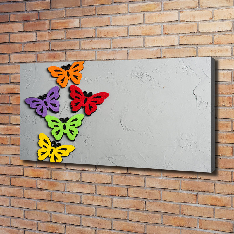 Colourful Butterflies - Wrapped Canvas Print