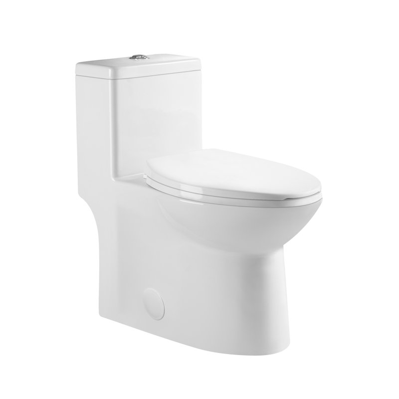 Lavie Craft Symmetry Dual Flush Elongated One-Piece Toilet Standard Toilet with Comfort Seat Height