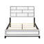 Mobilier de chambre à coucher moderne en bois à finition blanche pour grand lit 1pc-109219689