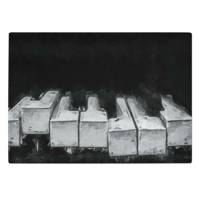 Tempered Glass Broken Piano Keys Chopping Board