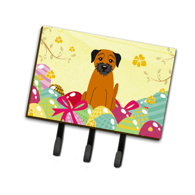 Porte-clés ou garde-terrier border œufs de pâques