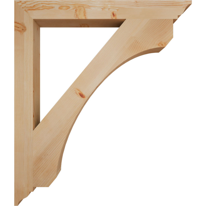 Support en bois rustique traditionnel BKTLEC01, Douglas (lisse), H 44 po x l 3,5 po x P 38 po