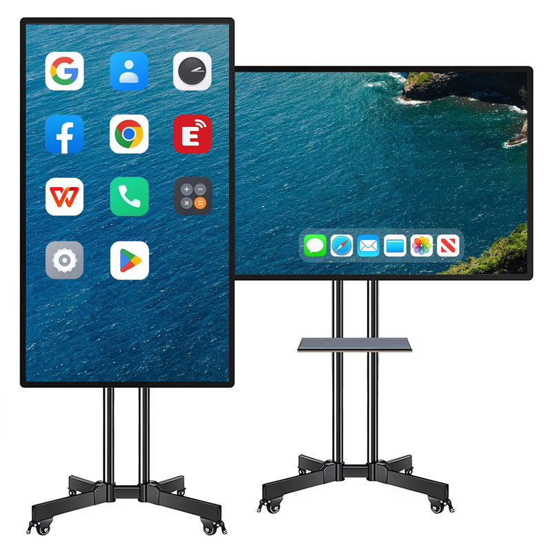 JYXCN 4K Smart Board, ordinateur tout-en-un interactif de 49 pouces, écran tactile avec double système et partage de nuage pour la salle de classe, le bureau et les présentations? (Comprend un support mural)