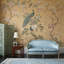 Papier peint oriental chinois avec branches florales et paon amovible-1652093108-1652093105