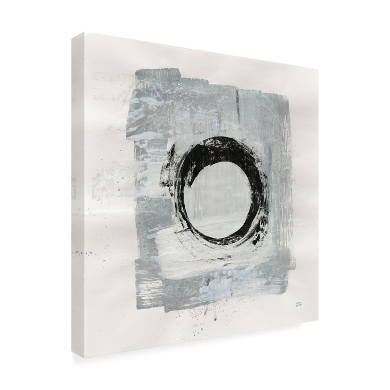 «Zen Circle I» par Melissa Averinos - peinture sur toile tendue, H 14 po x l 14 po x P 2 po