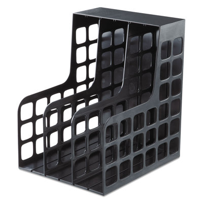 Decorack Plastic Magazine File, Two Snap-In Dividers