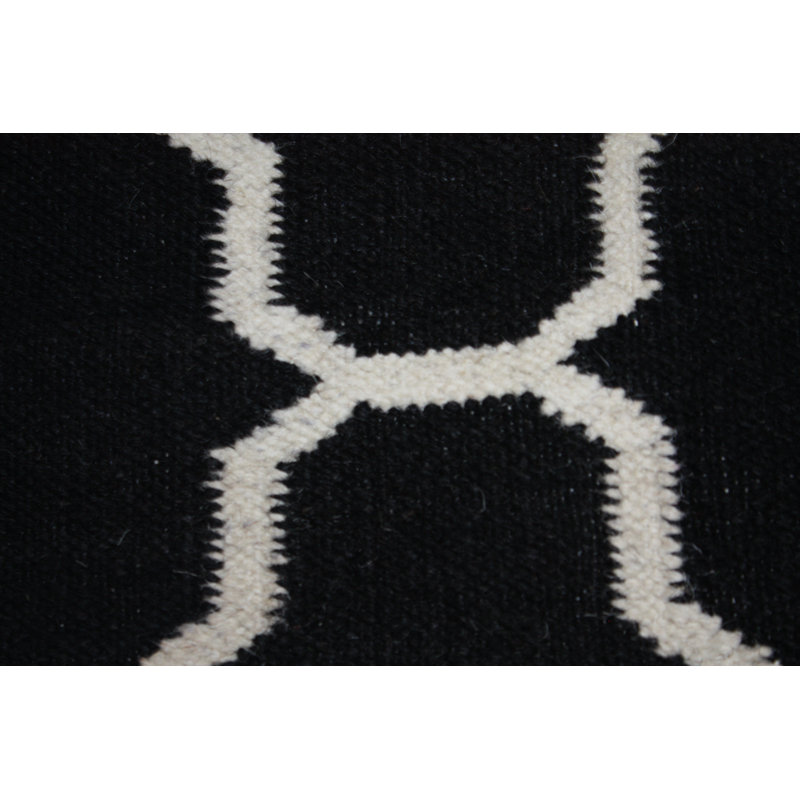Duda Geometric Wool Hand Woven Area Rug, Rectangle 140 x 200cm