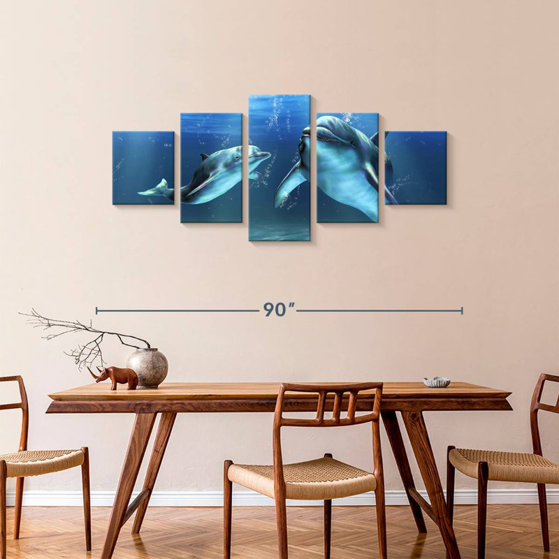 Dolphins, 36" H x 80" W