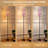 68.5" Standing Floor Lamp Liquid marble artistic painting rose gold dust Dimmable Metal Pole Lamp with Linen Lampshade LED Bulb Included