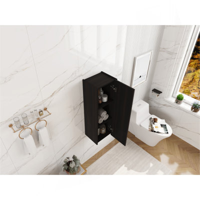 Petite armoire murale de 12 pouces, porte à fermeture douce, convenant à une petite salle de bain, bureau, salle de rangement (KD-Packing)
