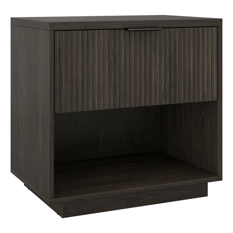 Nolin 24" Wide Rectangular Nightstand, Alder Brown