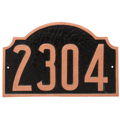 Plaque d'adresse murale sur 1 ligne Deluxe