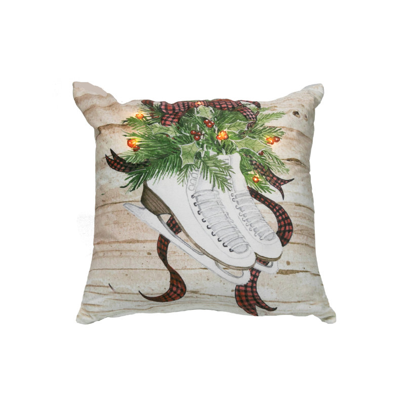 Coussin Led en velours (paire de patins) (18 x 18) - Ensemble de 2
