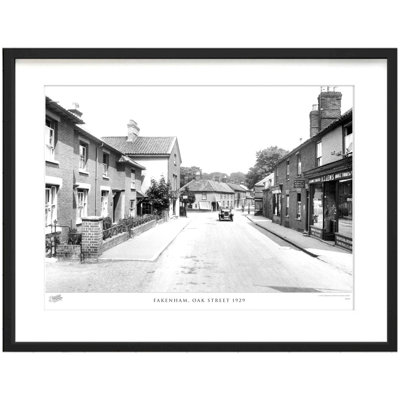Fakenham, Oak Street 1929 by Francis Frith - Single Picture Frame Print
