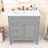 Contemporary Freestanding Single Bathroom Vanity Cabinet with Ceramic Sink and Ample Storage-134419452