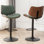 Tabouret de bar rotatif à hauteur ajustable Odawa