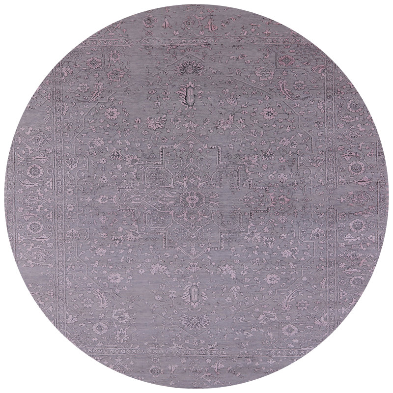 Tapis oriental gris Shara, Rond 5 pi
