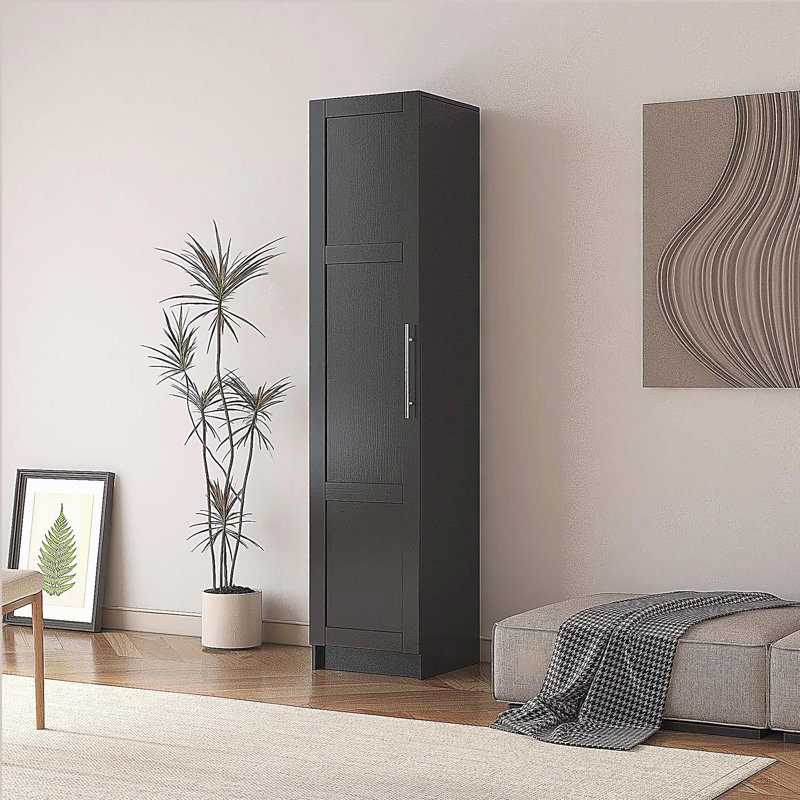 Stackable Wall Mounted Storage Cabinet, Black