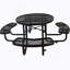 Table de pique-nique ronde en acier 46 po avec mât de parasol-1225569011